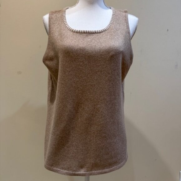 Vince Camuto Tan Sweater Tank Size L - Picture 1 of 8